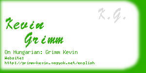 kevin grimm business card